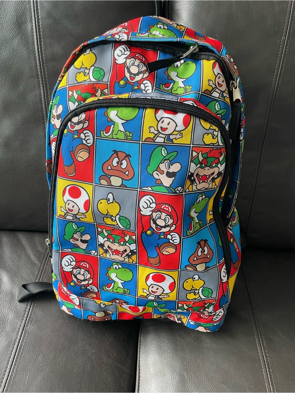 Nintendo Kids Backpack in Red, Blue, Yellow, Green